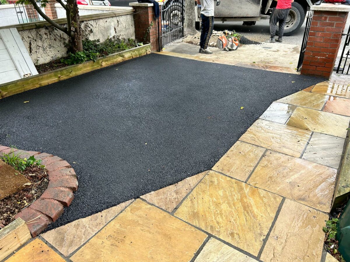Asphalt Driveway With Sandstone Path and Apron in Crumlin