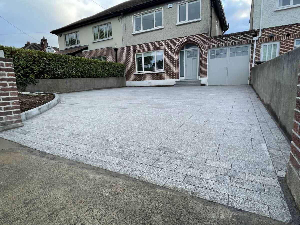 Driveway with Granite Slabs and Cobbles in Goatstown, Co. Dublin
