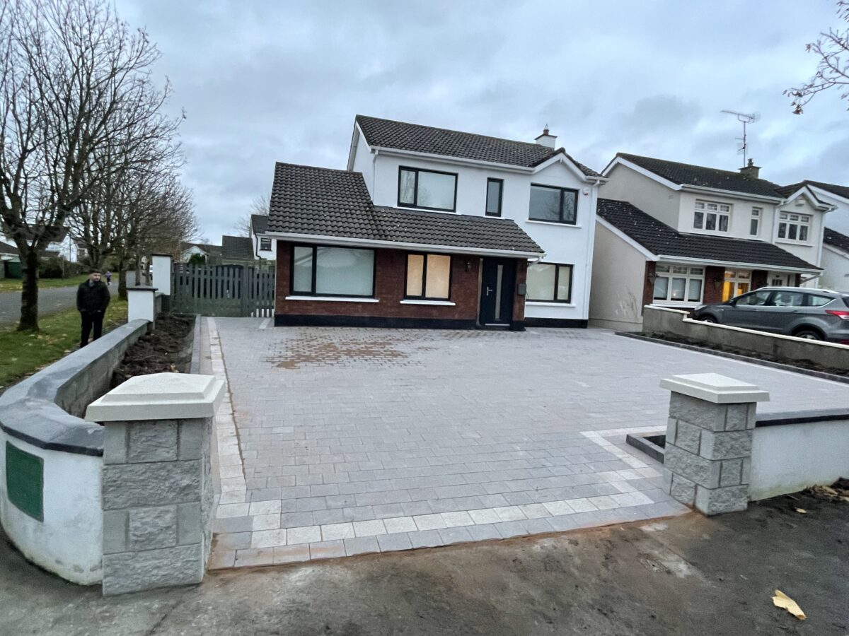 Corrib Paved Driveway and Newgrange Granite Slabbed Patio in Dunshaughlin, Co. Meath