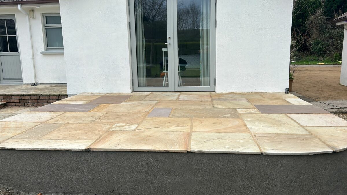 Gravelled Driveway and Indian Sandstone Slabbed Patio in Ashford, Co. Wicklow