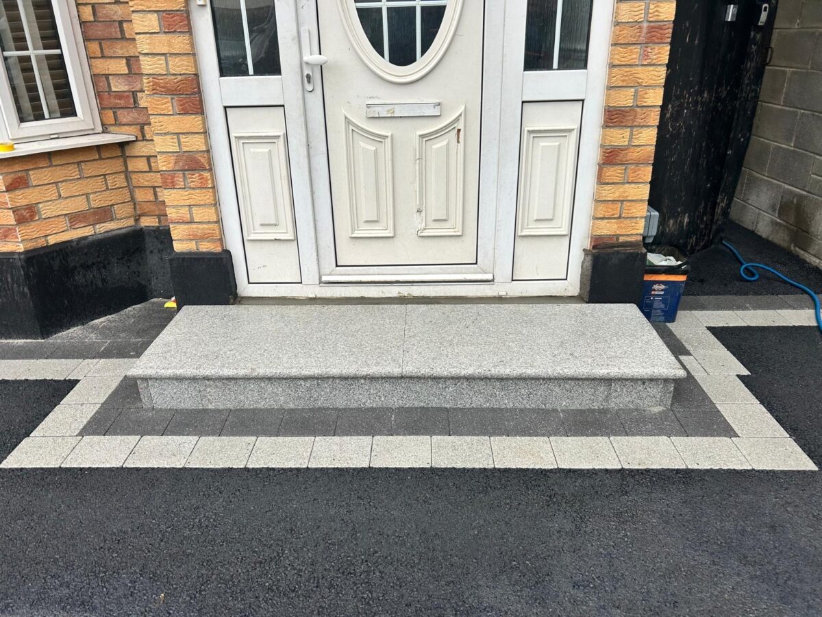 Asphalt Driveway with Granite Step in Santry, Dublin