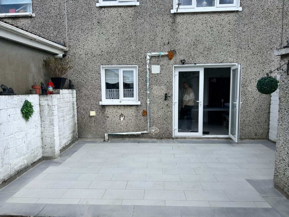 Old Decking Turned Into Slabbed Patio in Tallaght, Dublin
