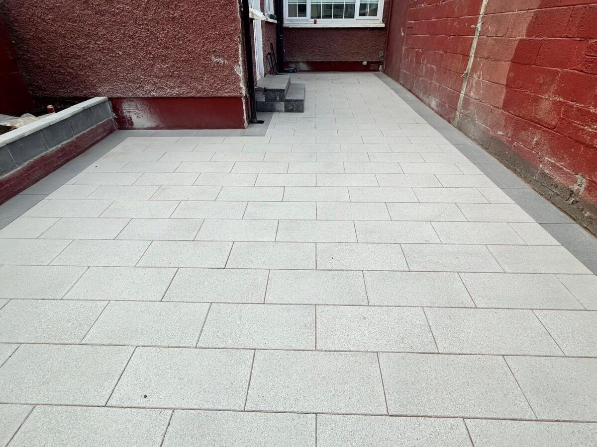 Patio with Newgrange Flagstones in Donaghmede, Co. Dublin