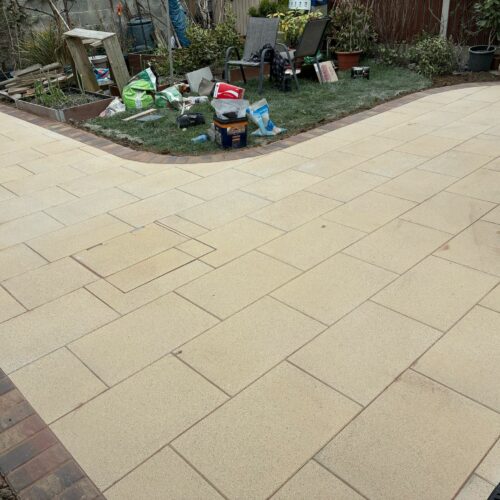 Patio with Newgrange Flagstones in Lusk, Co. Dublin