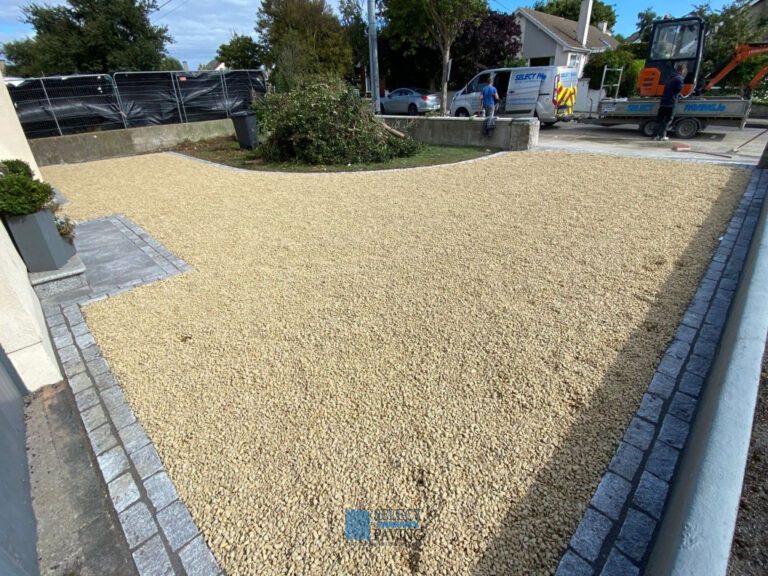 Gravel Driveway with Granite Borders in Sutton, Dublin