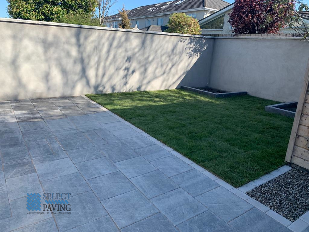 New Patio and Lawn Installation in Beaumont, Dublin