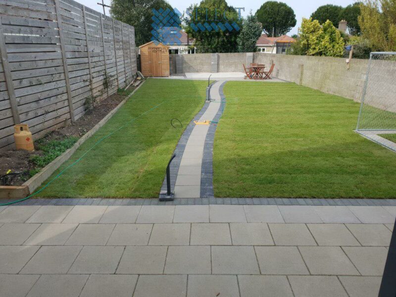 Patio Transformation With New Lawn and Garden Paving